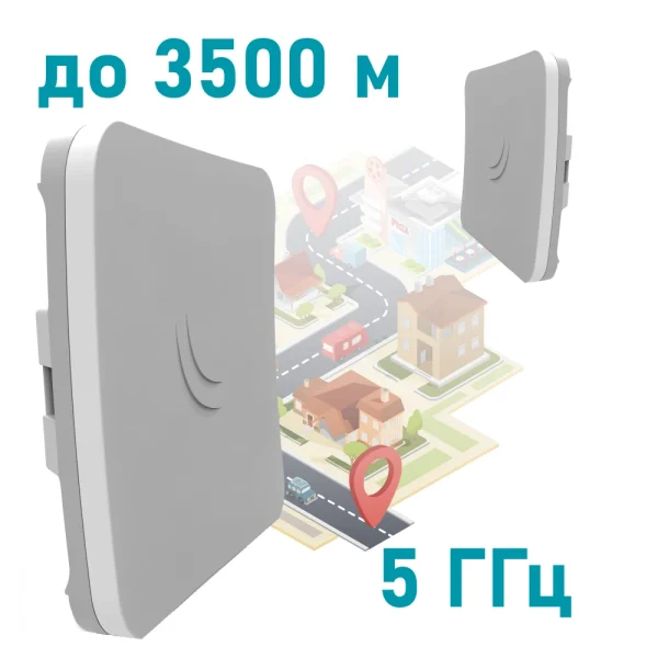 Бездротовий WiFi міст MikroTik SXTsq 5 ac (RBSXTsqG-5acD) 5GHz