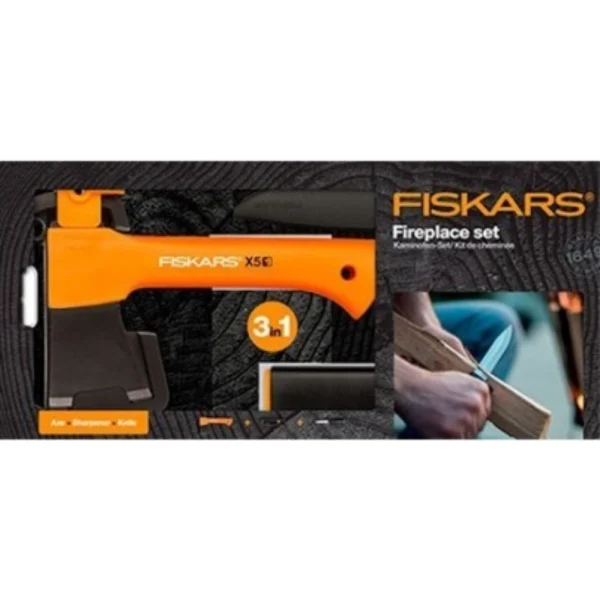 Подарунковий набір (сокира + ніж + точилка) Fiskars XXS X5 1015617 1057913