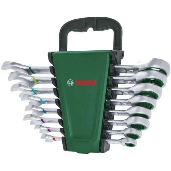 Набір ключів комбінованих Bosch (1600A027PS) с трещоткой 8 шт