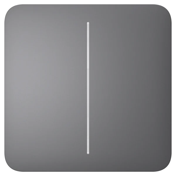 Кнопка двоклавішного вимикача Ajax SoloButton (2-gang) grey