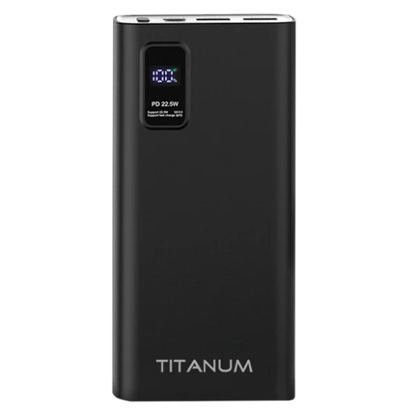 Повербанк TITANUM 727S 20000mAh 22.5W Black