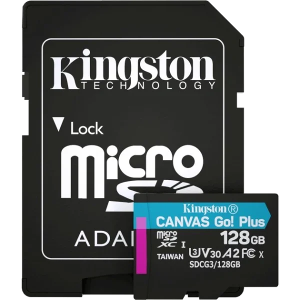 Карта пам’яті Kingston microSDXC 128 Гб U3 V30 A2 (SDCG3/128GBSP)