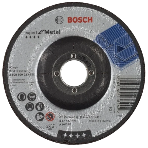 Обдирний круг для металу Bosch 125 x 6 мм (2608600223)