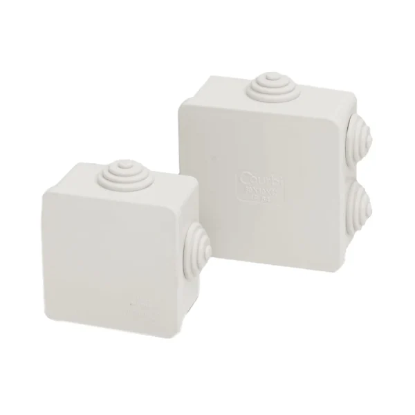 розподільна 65x65x40 сіра з кабельними вводами Коробка (03221003656)