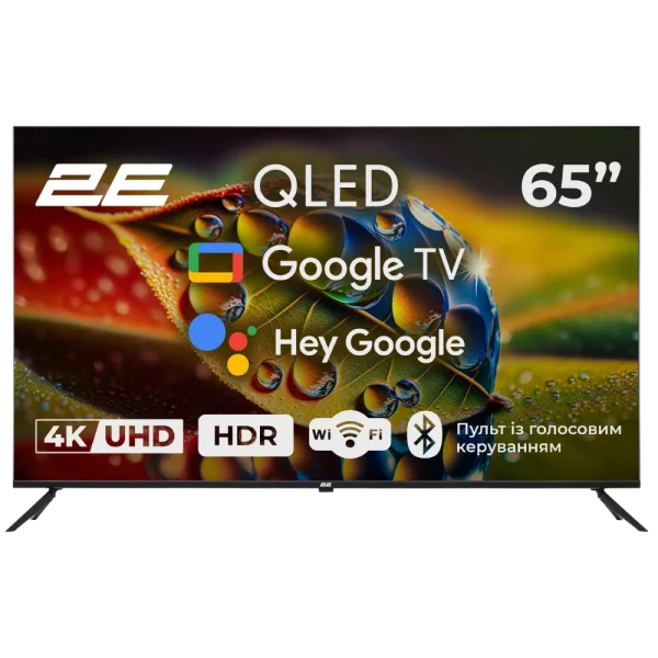 Телевізор 2E 65A77Q 65" дюймов 3840x2160 QLED Google TV