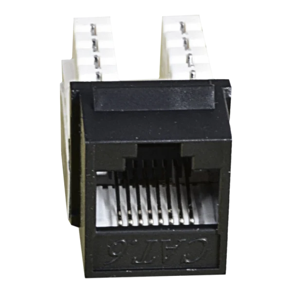 Модуль KeyStone RJ45 UTP, кат. 6, 110, Slim, W - 16.6 мм, чорний EPNew 6KTVM-U0BK