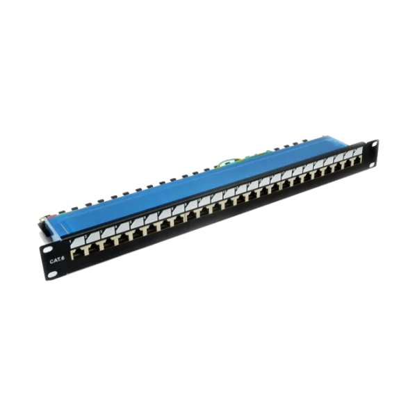 Патч-панель 19" 24xRJ-45 FTP, кат. 6, dual type, EPNew EPNew 6PLDN-F24BK