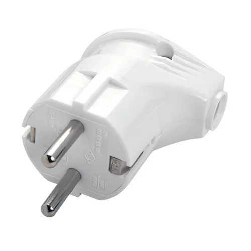 з боковим входом із заземленням біла Вилка "Евро" (90304200)