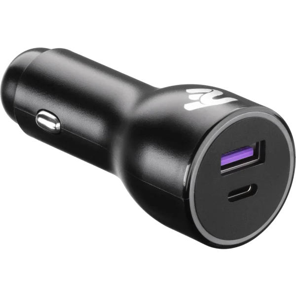 Зарядний пристрій автомобільний 2E Dual USB Car Charger 38W USB-C Black (2E-ACR18PDQC-B)