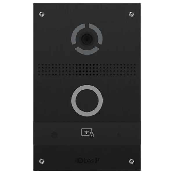 IP панель виклику з розпізнаванням облич і зчитувачем UKEY Bas-IP AV-08FB black