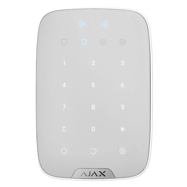 Бездротова клавіатура з підтримкою захищених карток і брелоків Ajax Keypad S Plus (8PD) white