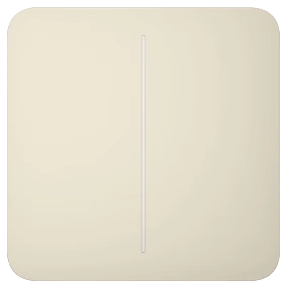 Кнопка двоклавішного вимикача Ajax SoloButton (2-gang) [55] ivory