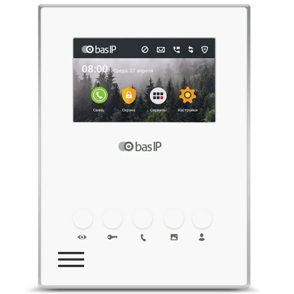Відеодомофон BAS-IP АU-04LA White