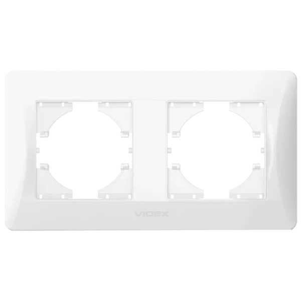 Рамка біла 2 поста горизонтальна VIDEX BINERA (VF-BNFR2H-W) (12/96)