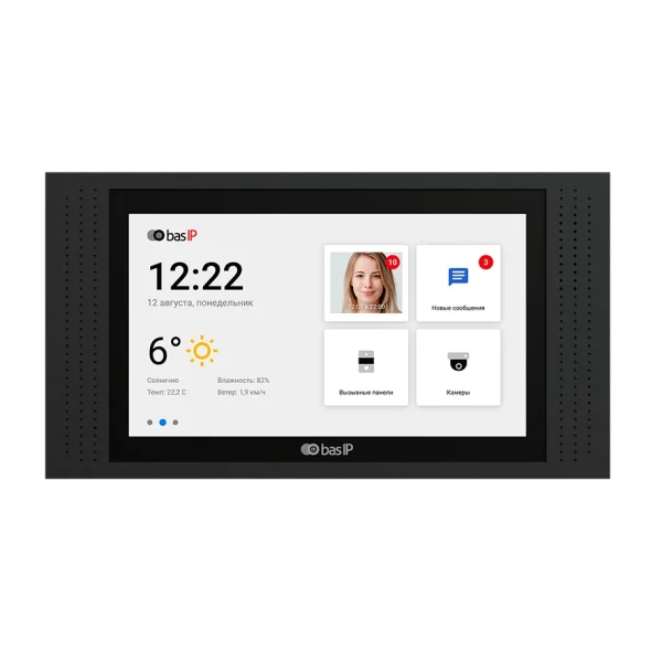 Відеодомофон Bas-IP AT-07L black