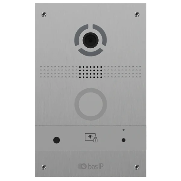 IP панель виклику з розпізнаванням облич і зчитувачем UKEY Bas-IP AV-08FB silver
