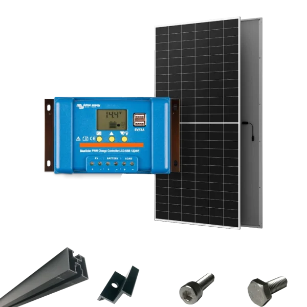 Система автономного живлення однофазна Victron Energy BlueSolar PWM + AIKO G645-MCH72Dw