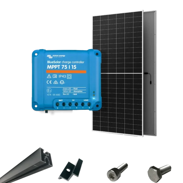 Система автономного живлення однофазна Victron Energy BlueSolar MPPT 75/15 + AIKO G645-MCH72Dw