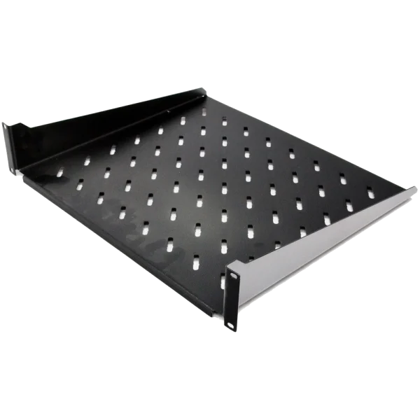 Полиця консольна чорна 19" 2U 450мм
