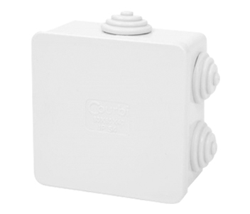 Коробка розподільна з кабель-вводами COURBI 80x80x40 серая