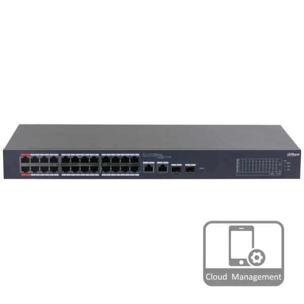 Комутатор 24 порти керований Dahua DH-CS4226-24ET-240 PoE