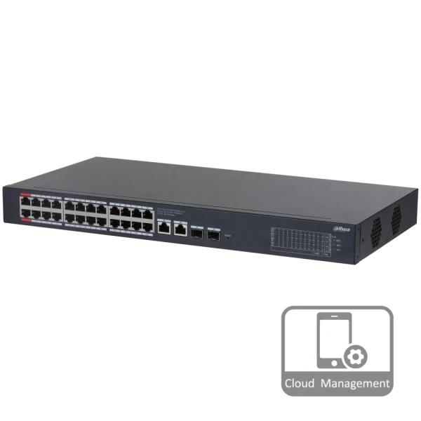 Комутатор 24 порти керований Dahua DH-CS4228-24GT-240 PoE