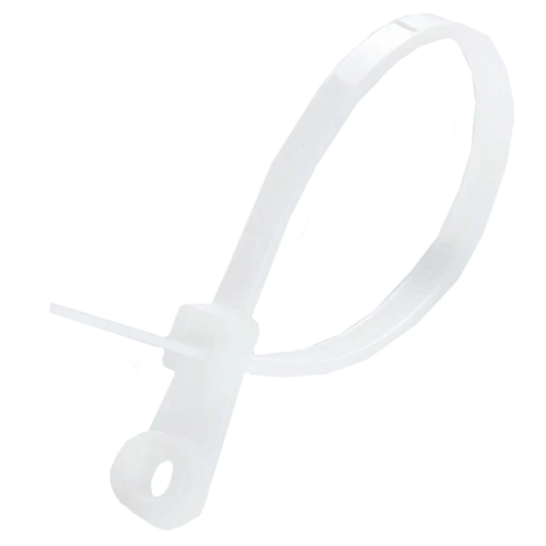 Стяжка кабельна з кiльцем біла (пач. 100 шт.) APRO 5х200