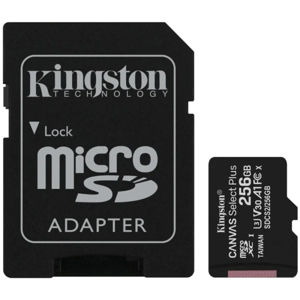 Модуль флеш-пам'яті Kingston 256GB micSDXC Canvas Select Plus 100R A1 C10 Card