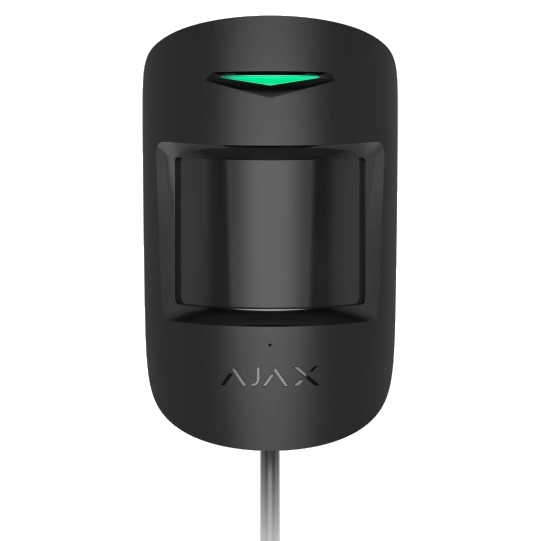 Дротовий сповіщувач руху та розбиття скла Ajax CombiProtect Fibra black