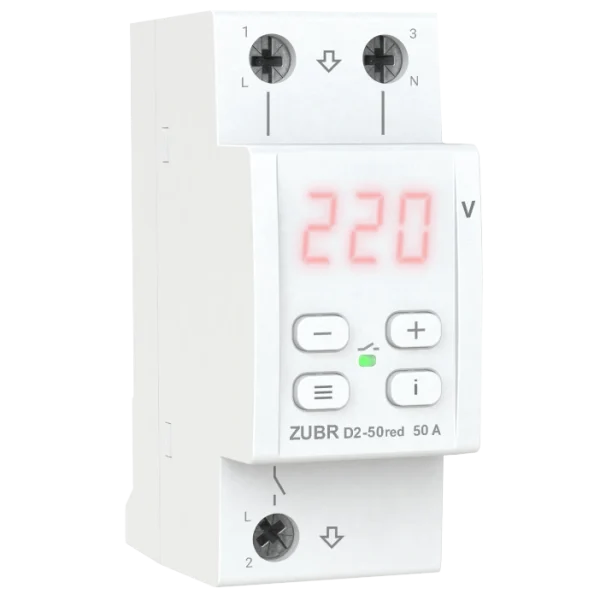 Реле напруги ZUBR D2-50 red