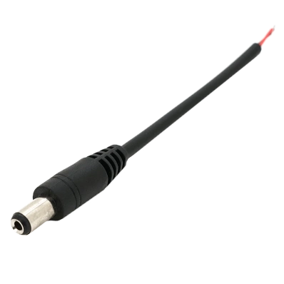 Роз'єм живлення DC-M (D 5,5x2,5мм) 10см black plug OEM Q1000