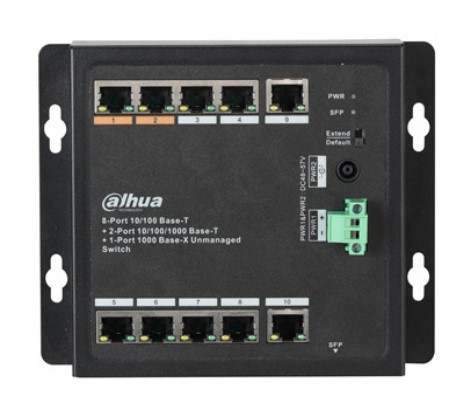 Комутатор 8 портів некерований Dahua DH-PFS3111-8ET-96-F PoE