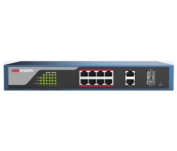 8-портовий керований POE комутатор Hikvision DS-3E1310P-E