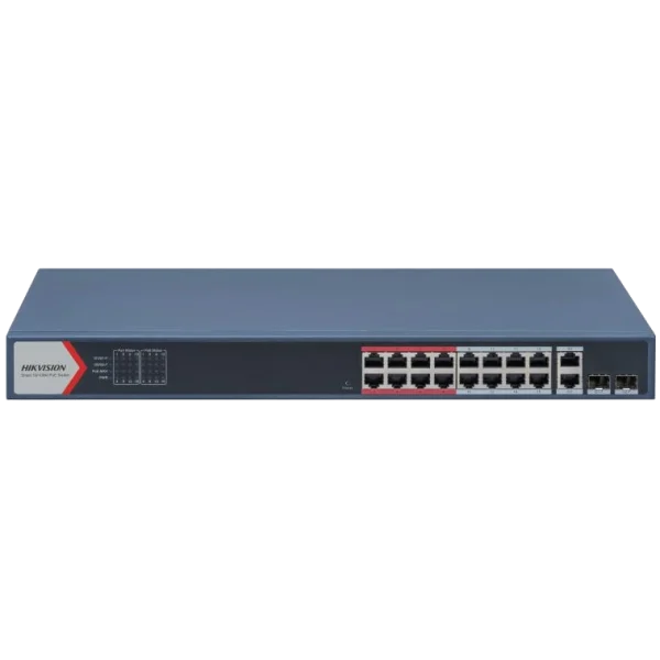 Комутатор 24 порти керований Hikvision DS-3E1326P-EI(B) POE
