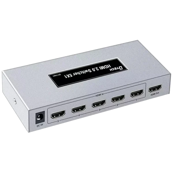 Комутатор 4K HDMI 5X1 Dtech DT-7451