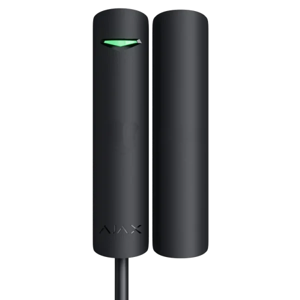 Дротовий магнітоконтактний сповіщувач Ajax DoorProtect Plus Fibra black