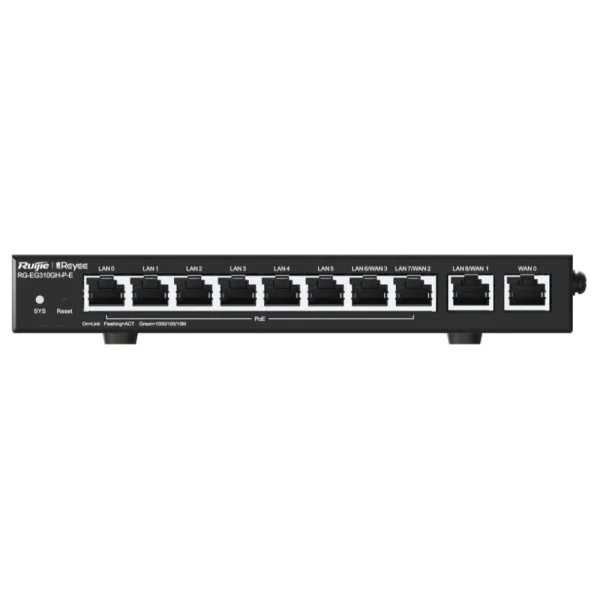 Маршрутизатор Ruijie Reyee RG-EG310GH-P-E 10-портовый PoE с облачным управлением
