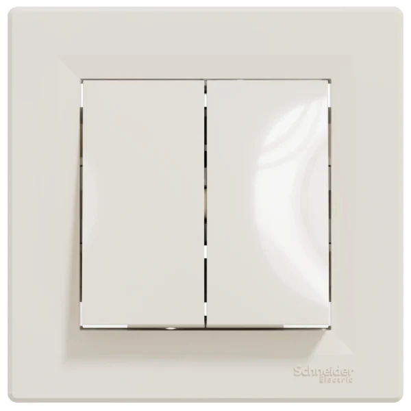 Вимикач двоклавішний самозатискний Schneider Electric Asfora EPH0300123