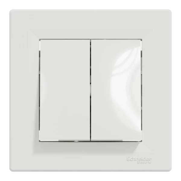 Вимикач 2-кл. білий прохідний Schneider Electric ASFORA EPH0600121