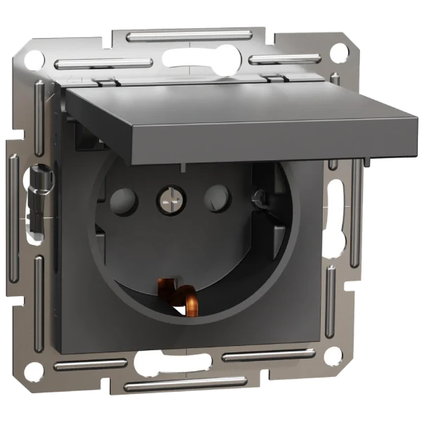 Розетка антрацит Schneider Electric Asfora EPH3100171