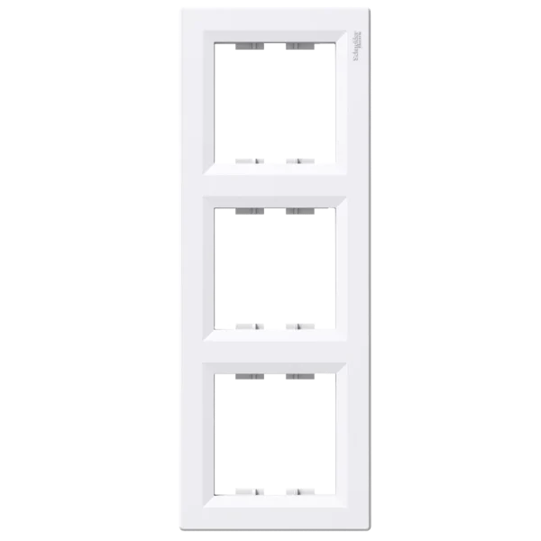 Рамка 3-місна вертикальна біла Schneider Electric ASFORA