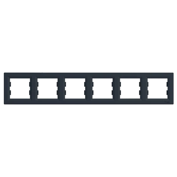 Рамка 6 постів антрацит горизонтальна Schneider Electric EPH5800671 Asfora