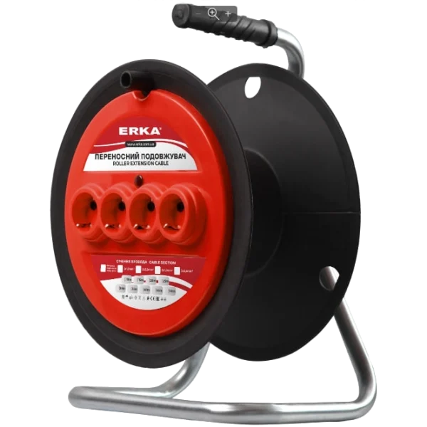 Котушка для подовжувача, з з/к 4 гнізда ERKA 500