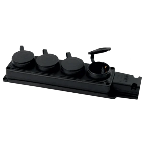 Колодка четверна з/к і заглушками 4x16 (каучук) ERKA 6004