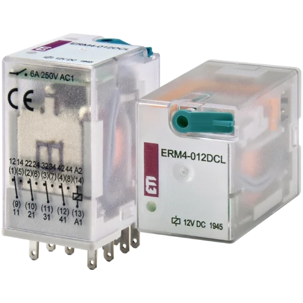 Реле електромеханічне ЕТІ ERM4-012DCL 4p