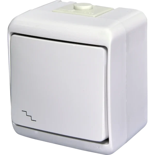 Вимикач прохідний накладний, білий, IP 54 ETI Hermetics 4668002