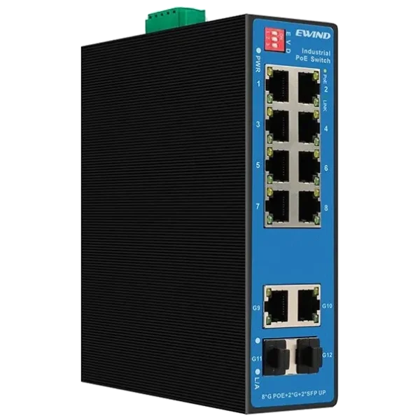 Комутатор 12 портів некерований Ewind EW-PIS1812-8GE