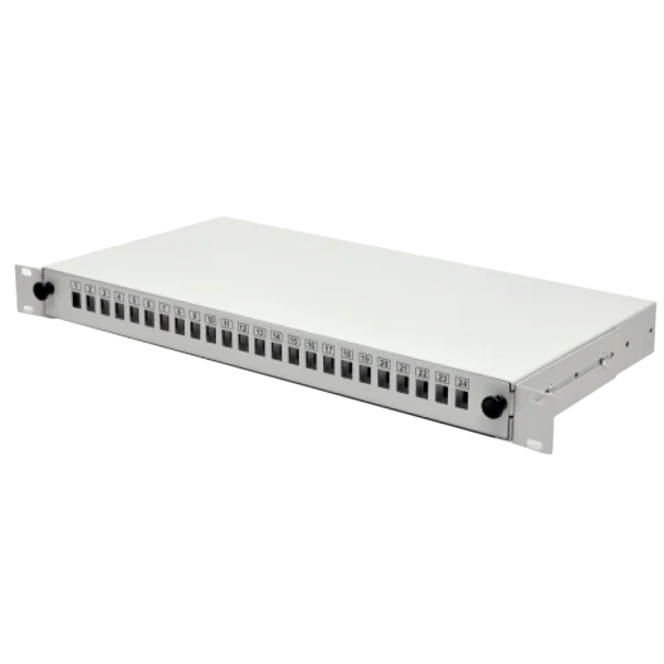 Патч-панель 24 порти 2xPG13.5 та 2xPG11, 1U SC-Simpl./LC-Dupl./E2000