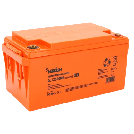 Свинцево-кислотна акумуляторна батарея MERLION GL12650M6 65А•ч 12В