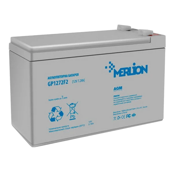 Свинцево-кислотна акумуляторна батарея MERLION GP1272F2 7.2А•ч 12В